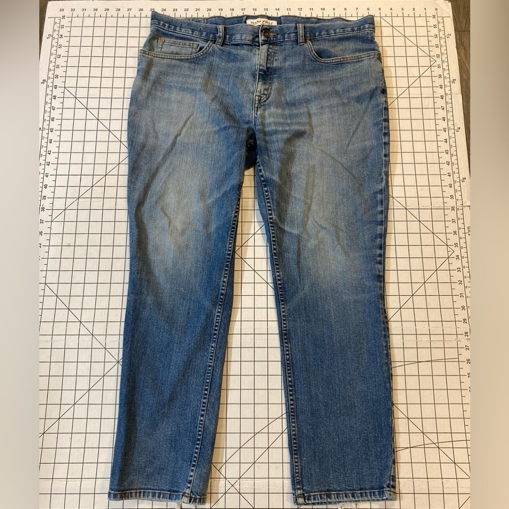 Jos A Bank 1905 Men’s Size 38/30 Tailored Fit Stretch Cotton Denim Blue Jeans‎ - Picture 2 of 7